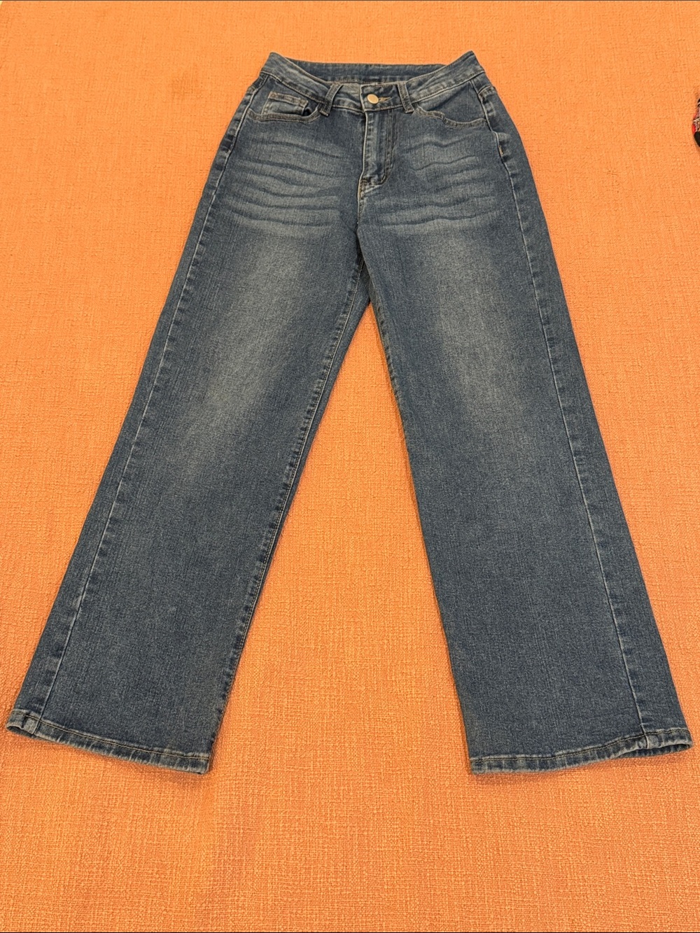 High-Waist Wide Leg Jeans in blue fade W27L28